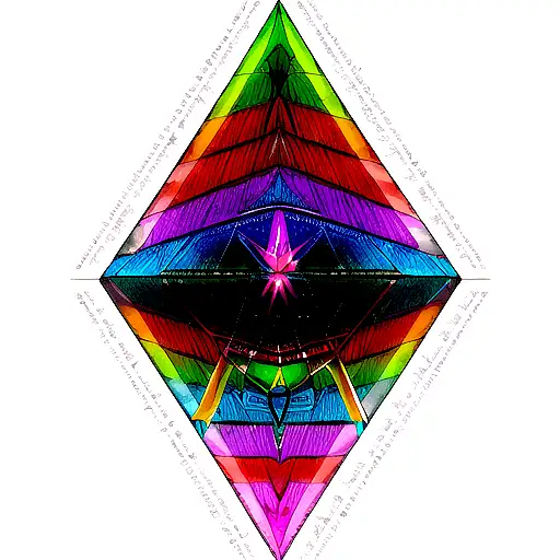 A prism like the rockband Pink Floyd's album cover and represents personal growth, the unkown and curiosity tattoo design idea