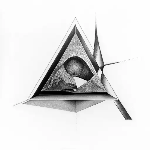 A prism like the rockband Pink Floyd's album cover and represents personal growth, the unkown and curiosity tattoo design idea