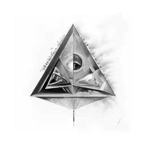 A prism like the rockband Pink Floyd's album cover and represents personal growth, the unkown and curiosity tattoo design idea