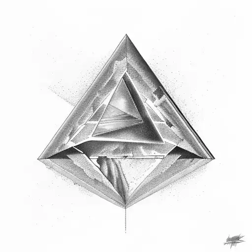 A prism like the rockband Pink Floyd's album cover and represents personal growth, the unkown and curiosity tattoo design idea
