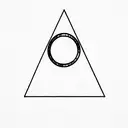 A prism that looks like the album cover by Pink Floyd, but minimalistic tattoo design idea