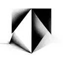 A prism that looks like the album cover by Pink Floyd, but minimalistic tattoo design idea