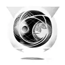 An orb in which space and universe exist and its mystery, the unkown and the urge to dicsover tattoo design idea