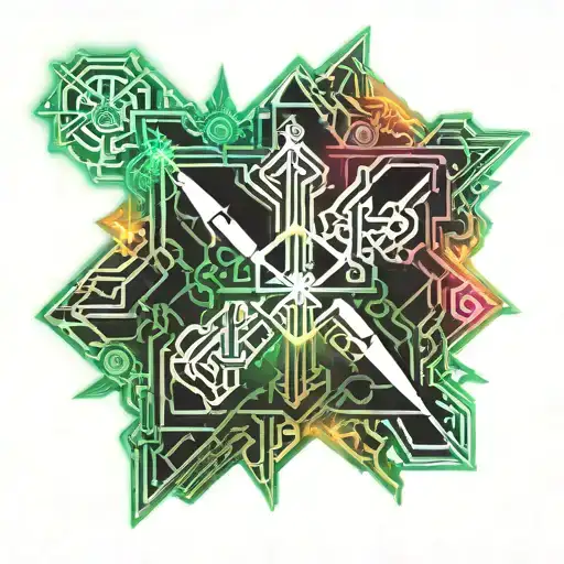 shuriken bamboo forest tattoo design idea