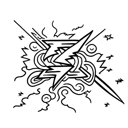 Lightning Bolt from Zeus tattoo design idea