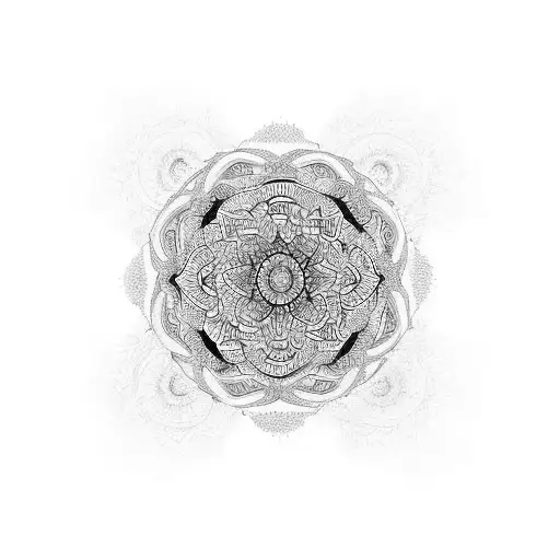 111 mit mandala in japanischem artstyle tattoo design idea