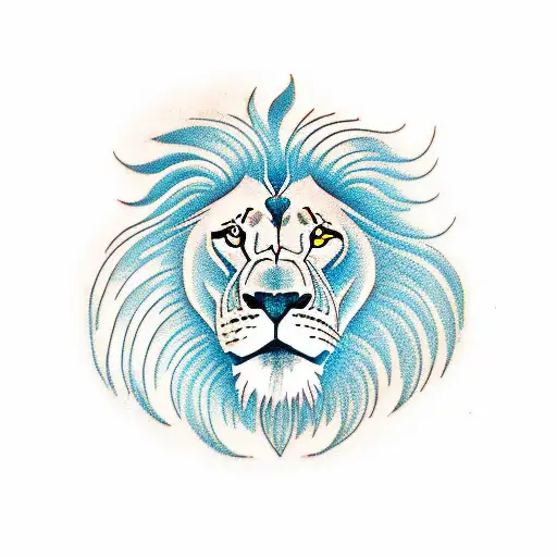 lion singe tattoo design idea