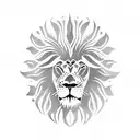 lion singe tattoo design idea