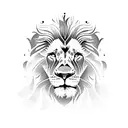 lion singe tattoo design idea