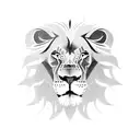 lion singe tattoo design idea