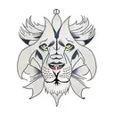 lion singe tattoo design idea