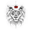lion singe tattoo design idea