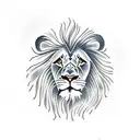 lion singe tattoo design idea