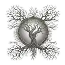 A tree of life with musical elements intertwined in the branches, symbolizing Andrew's legacy and connection to country music tattoo design idea