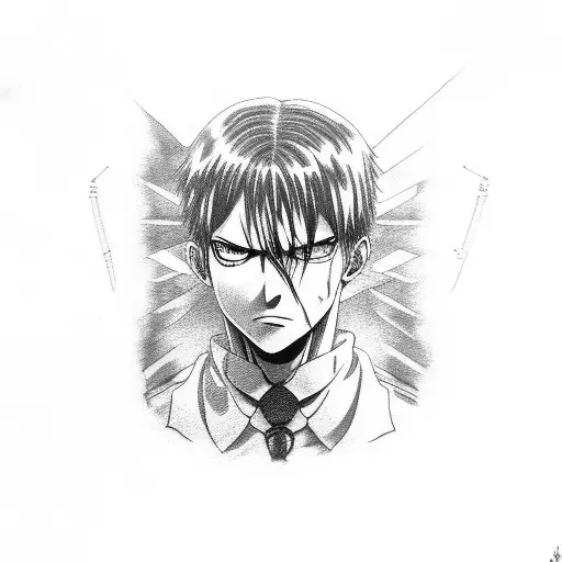 levi Ackerman attack on titan tattoo design idea
