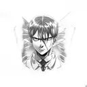 levi Ackerman attack on titan tattoo design idea