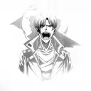 levi Ackerman attack on titan tattoo design idea