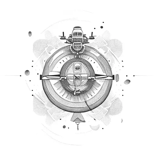 helicopter tattoo design idea