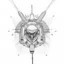 helicopter tattoo design idea