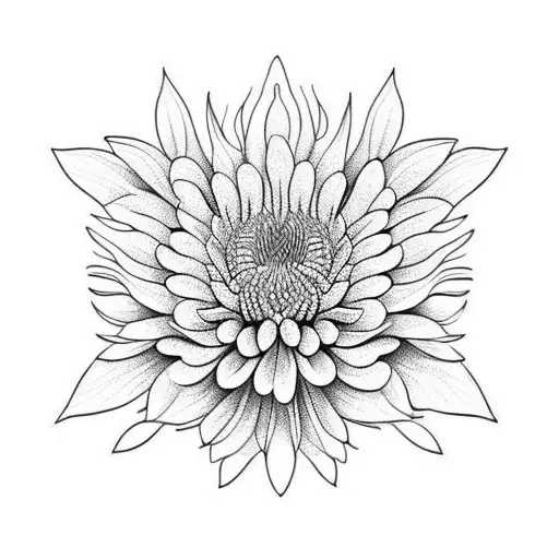 Chrysanthemum tattoo design idea