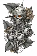 cybernetic  tattoo design idea
