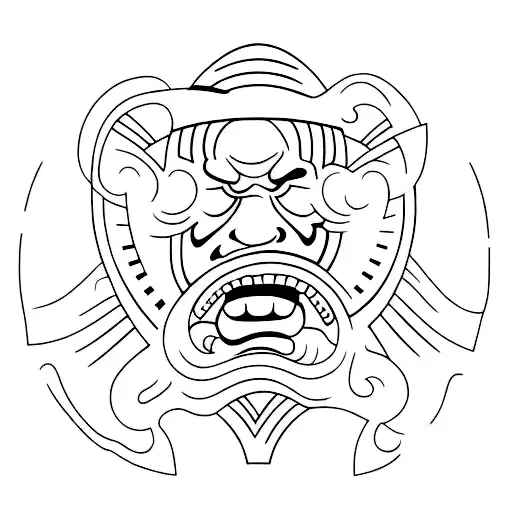 A minimalist tattoo of a ghostly jiu jitsu black belt tattoo design idea