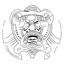 A minimalist tattoo of a ghostly jiu jitsu black belt tattoo design idea