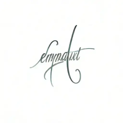 Emmanuel name in black with 3d decorations tattoo design idea
