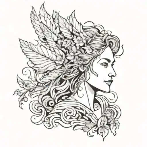 invictus, free spirit, determined, strong-willed woman  tattoo design idea