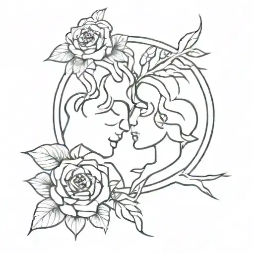 Lost love and death tattoo design idea