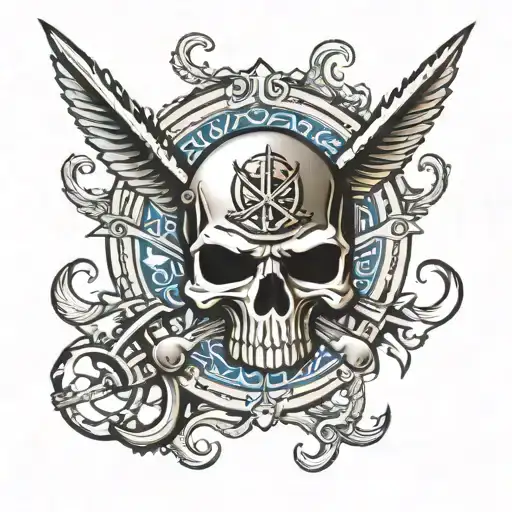 Navy seal trident symbol tattoo design idea