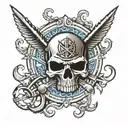 Navy seal trident symbol tattoo design idea