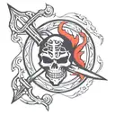 Navy seal trident symbol tattoo design idea