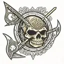 Navy seal trident symbol tattoo design idea