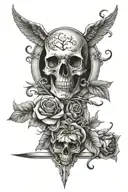 memento mori tattoo design idea