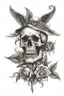 memento mori tattoo design idea