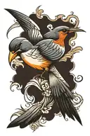 swallow bird tattoo design idea