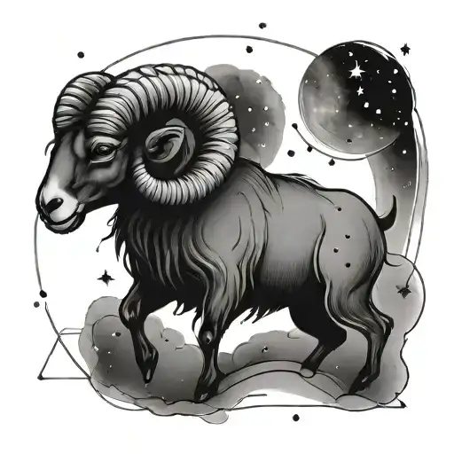 Aries constellation tattoo design idea