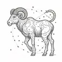 Aries constellation tattoo design idea
