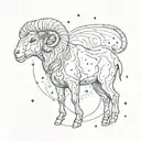 Aries constellation tattoo design idea