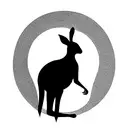 kangaroo in aboriginal style tattoo design idea