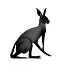 kangaroo in aboriginal style tattoo design idea
