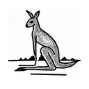 kangaroo in aboriginal style tattoo design idea
