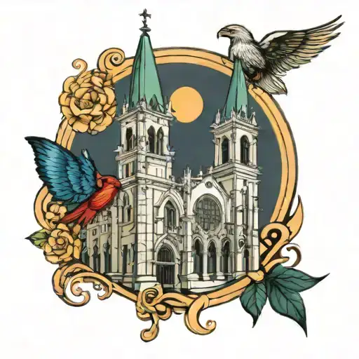 church of miracles in Venice italy tattoo design idea