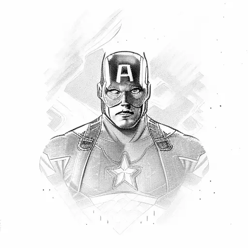 Captain america tattoo design idea