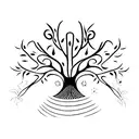 Sankofa symbol with the tree of life tattoo design idea