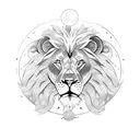 Sun and Moon, lion tattoo design idea