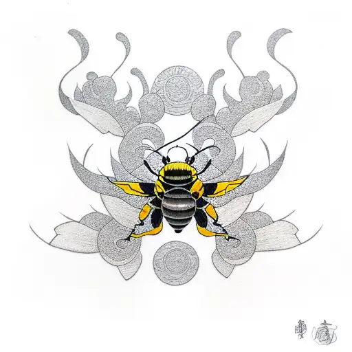 Bumblebee tattoo design idea