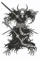 shinigami god of death tattoo design idea