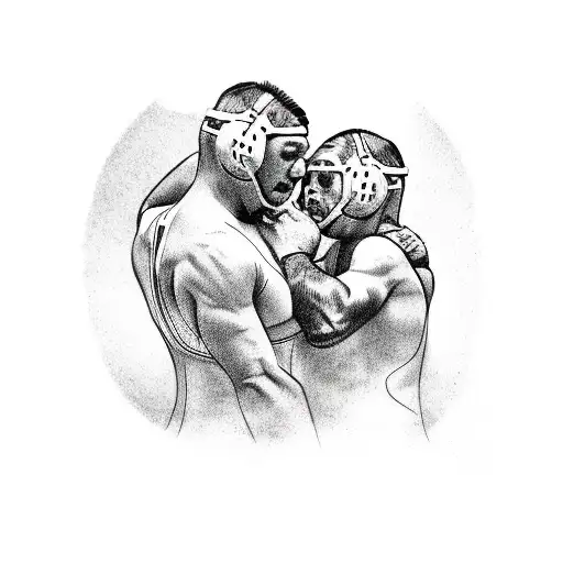 wrestling wrestler tattoo design idea